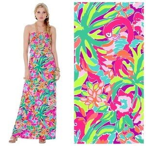 Rare Lilly Pulitzer Lulu strapless maxi dress